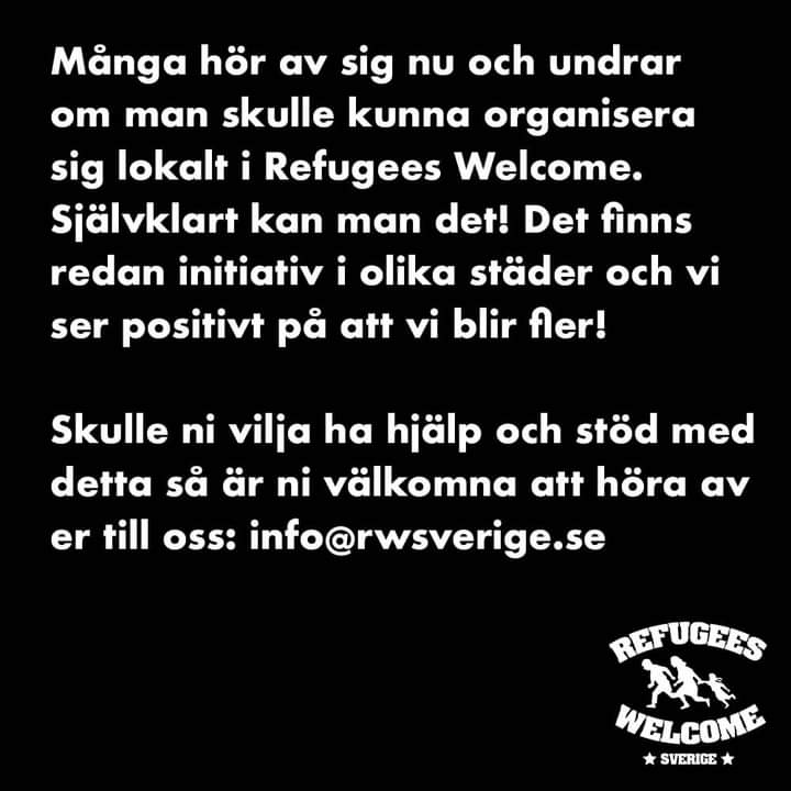 Refugees Welcome SE (@rwsverige) on Twitter photo 