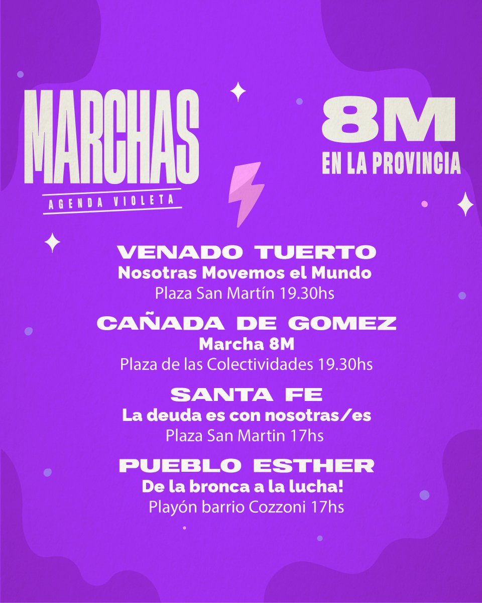 CiudadFuturaOK's tweet photo. Se viene otro #8M y nuestras luchas confluyen en un mismo grito: PARAMOS. Desde cada trinchera, paramos situaciones de violencia y, también, #NosParamos para organizarnos y construir alternativas a este mundo machista y patriarcal.
👉🏽 Acá la agenda violeta de #CiudadFutura 👇🏽 https://t.co/3RF0muC4t2