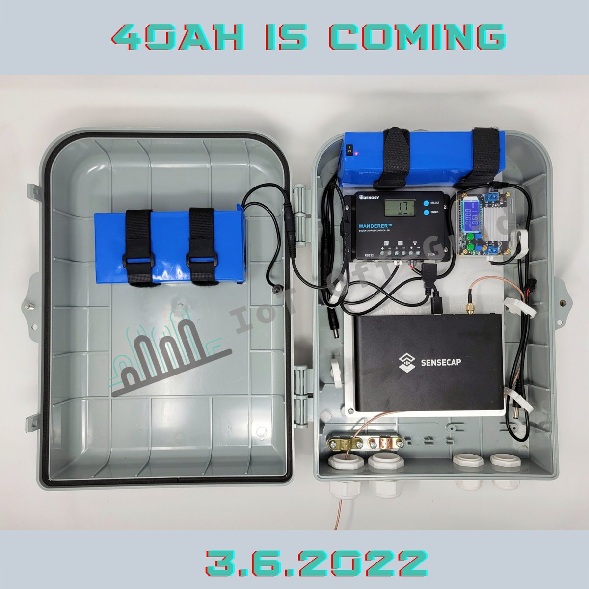 40ah #helium outdoor enclosure is coming. Tested in cold winters in NY and last through rain, hail, snow, and wind. Going online tomorrow
#renewableenergy #LoRaWAN #ThePeoplesNetwork