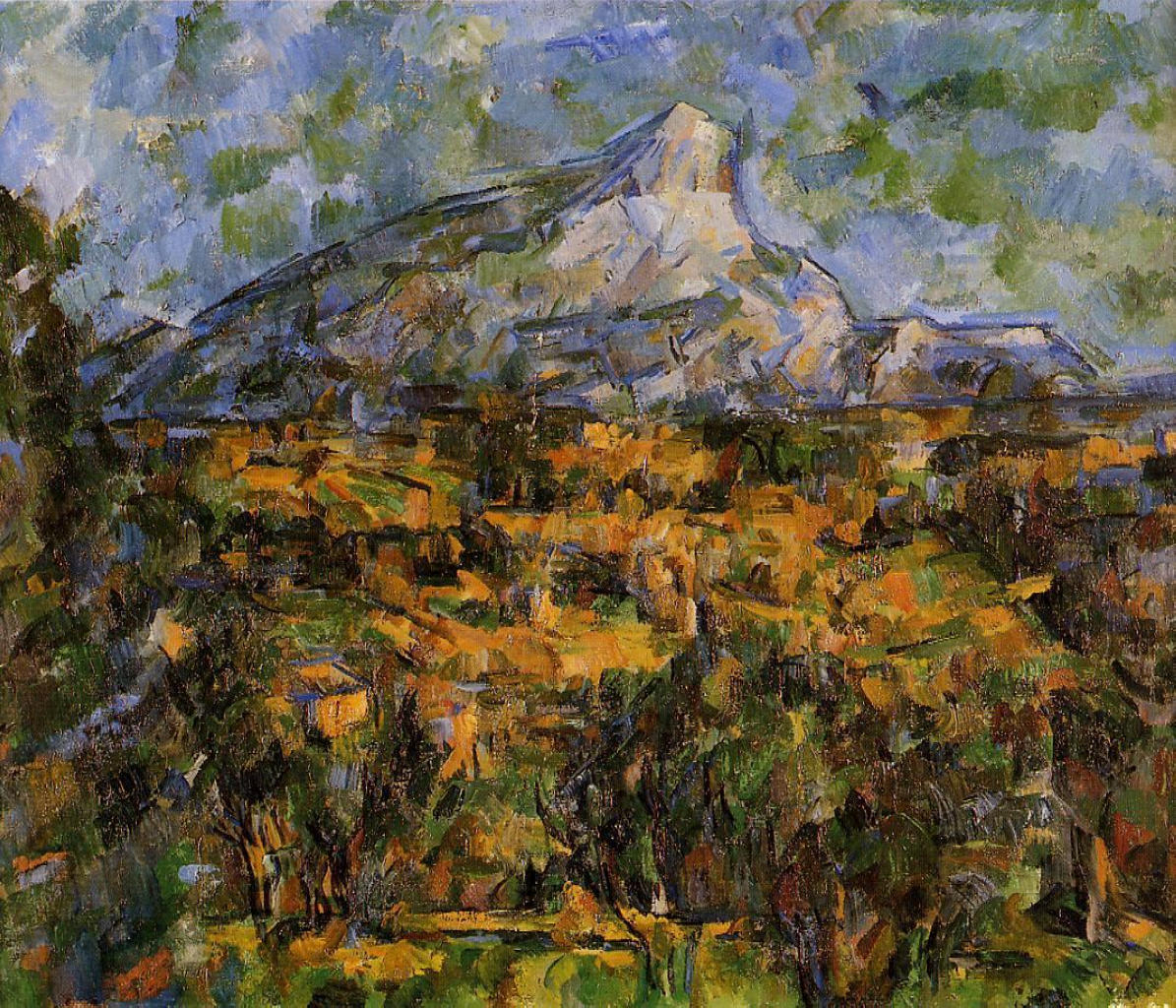 cezanneart's tweet image. Mont Sainte-Victoire Seen from les Lauves, 1906 #paulcezanne #cubism