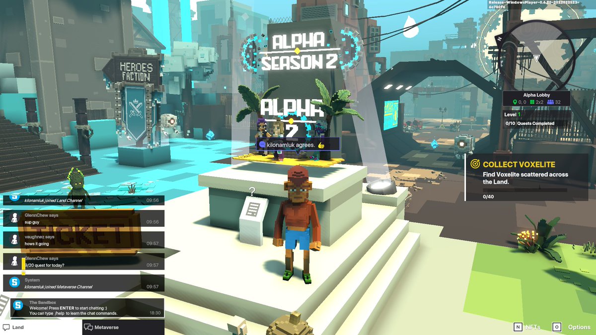 kilonamluk's tweet photo. @TheSandboxGame I just participated in the daily #SandboxAlphaS2Contest for a chance to earn up to 1,000 $SAND! Day 1 - Selfie with the S2 Alpha Pass. Check out my screenshot below! 👇 #SandboxAlphaS2 https://t.co/4SSXVmO3wk