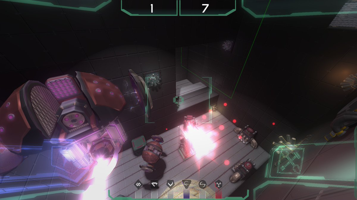 LastShotStudios's tweet photo. This #screenshotsaturday we wanted to highlight the difficulty one little beam of red can cause, as the red/death effector on the laser has accounted for more deaths than I can count. #indiegame #indiegamedev #TheCartesianProject #gamedev https://t.co/hu0lko4urf