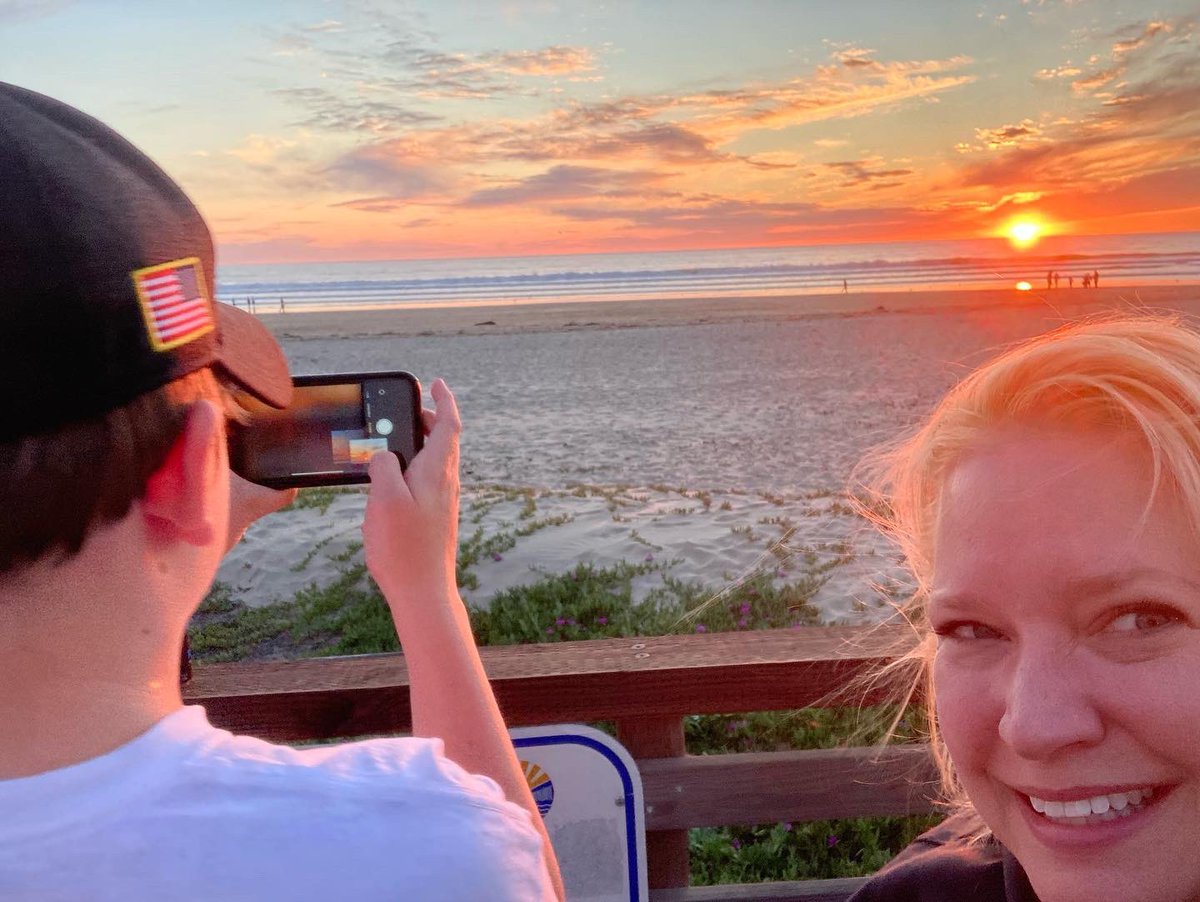 TraceyPence's tweet photo. Colton and I stopped to take some pics of the beautiful sunset @Pismobeach on our way out of town last weekend. @eddiepence #ilovecalifornia #cabeaches @SLOFEST #traceysellsla #familyadventures https://t.co/f49M9MFMbi