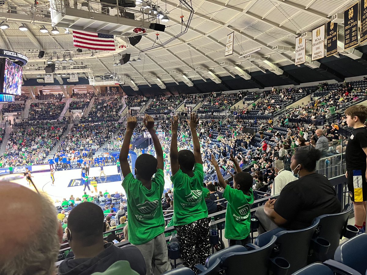 jkronk's tweet photo. Another 500 @bgcsjc kids and their families attended the @NDmbb game today! Thank you @NotreDame for the partnership! @LepLegion #jrlegion ๐ #begreat https://t.co/s3boGEzLcN