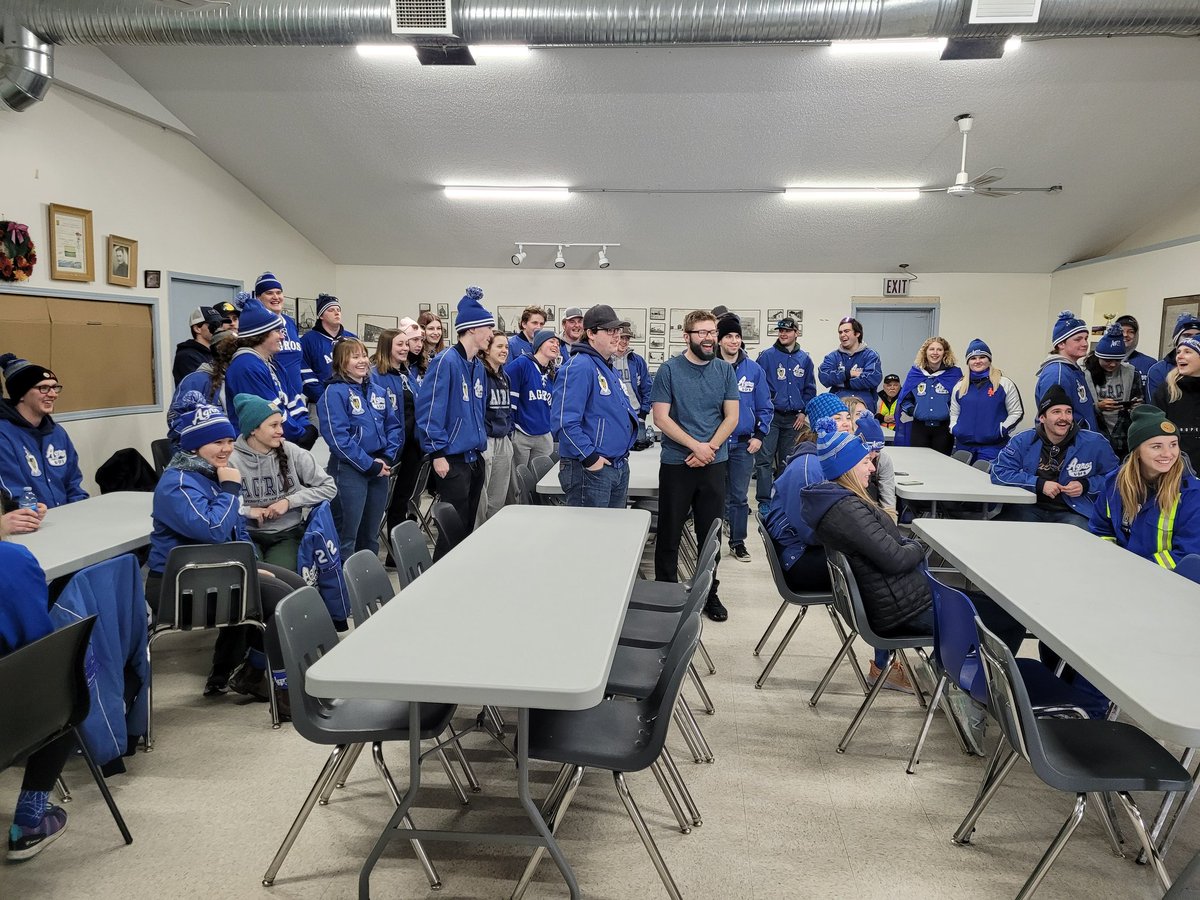wkaeding's tweet photo. Fun afternoon spent with @UofSAgros in their annual @Telemiracle bedpush. Future of Sask Agriculture is in good hands with this energetic, enthusiastic, engaging group. Many thanks to @KaitlynSauser9 for encouraging me to dig out my old Agro jacket. #Agros #Bedpush @saskaggrads https://t.co/DvWXdNhGpR