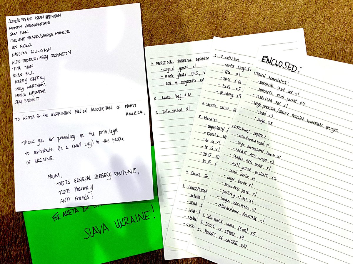 Grateful to friend/colleague, Areta Bojko, for organizing an opportunity to provide unused surgical supplies (and shipping $$) to #Ukraine. Included: topical hemostatics, dressings, instruments. <a href="/RyanHall207/">Ryan Hall, MD</a> @tinatianmd <a href="/mkaram29/">Manish Karamchandani, MD</a> <a href="/SamHanMD/">Sam M. Han, MD</a> <a href="/janellepoyant/">Janelle Poyant</a> 🇺🇦