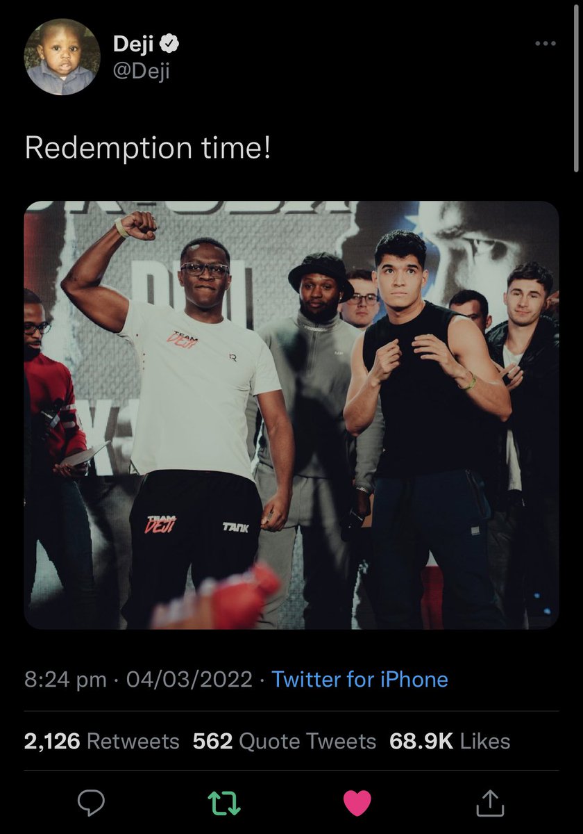 FGR_ADAM's tweet photo. Deji needs to stop doing this… 🤦🏼‍♂️ https://t.co/OYuLXn9CYv