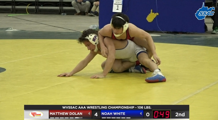 wvssac's tweet photo. AAA 106 lb. class https://t.co/0FcC8AtCYE