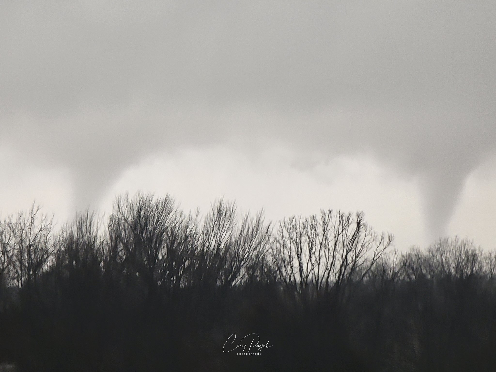 Cory Pagel on Twitter "Twin tornadoes North of Millerton IA right now