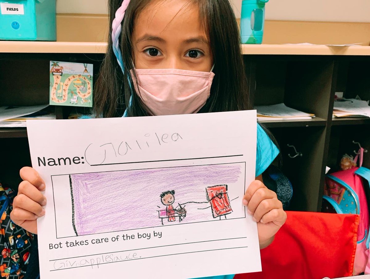 Ending our Read Across America week with a special guest- the one and only Mr. Perkins! 📚 Our students loved having our principal read Bot + Boy after learning about robots and inventions this week. 🤖📖