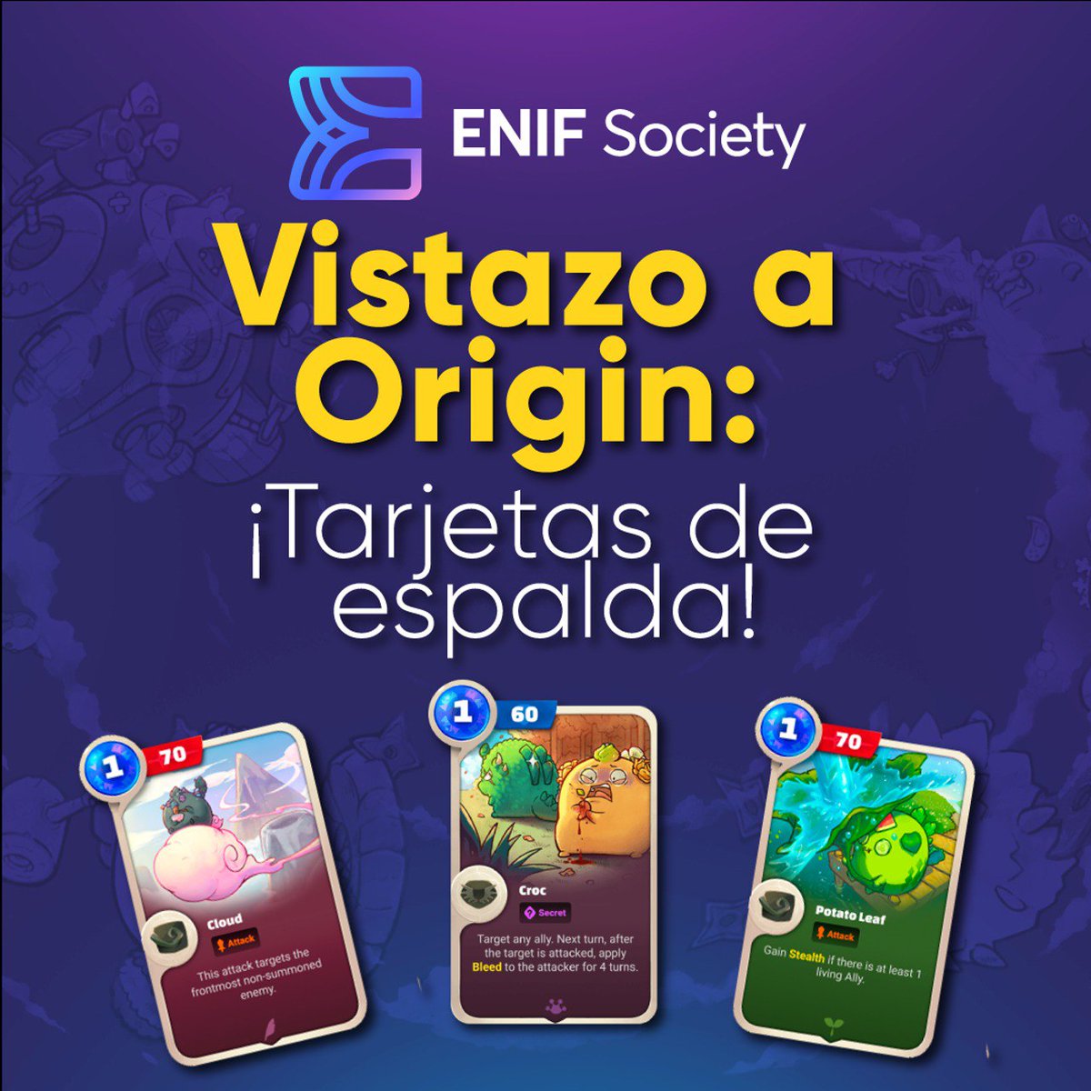 EnifSociety's tweet photo. Origin está cada vez más cerca y tenemos vistazos a el arte ⚔️

¿Te gusta este nuevo estilo? 🚀✨

#AxieInfinity #axieinfinityespañol #PlayToEarn #SkyMavis #smoothlovepotion https://t.co/YtjWsg6ooy