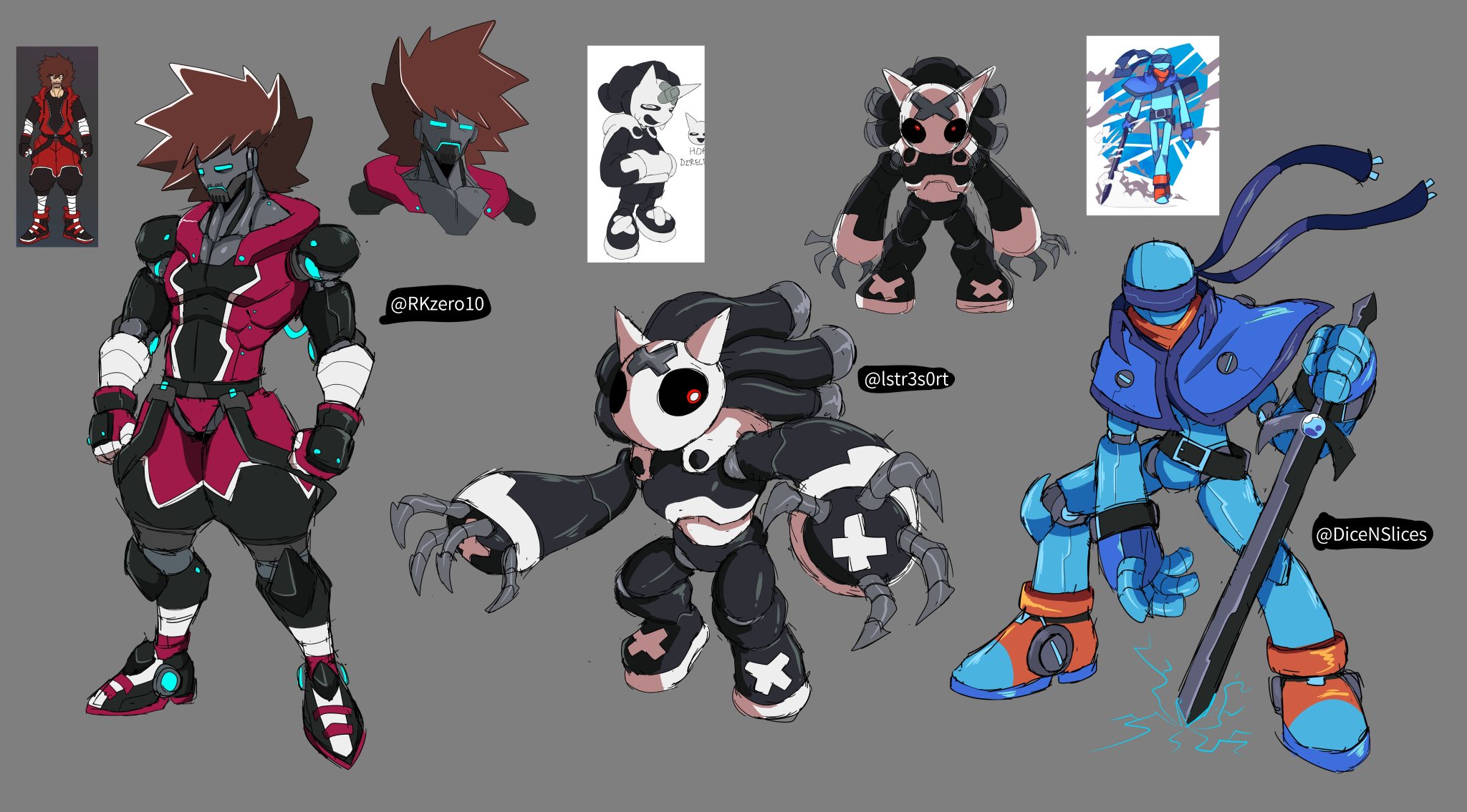 XユーザーのCyber👀さん: 「drew some of my mutuals oc/sona's