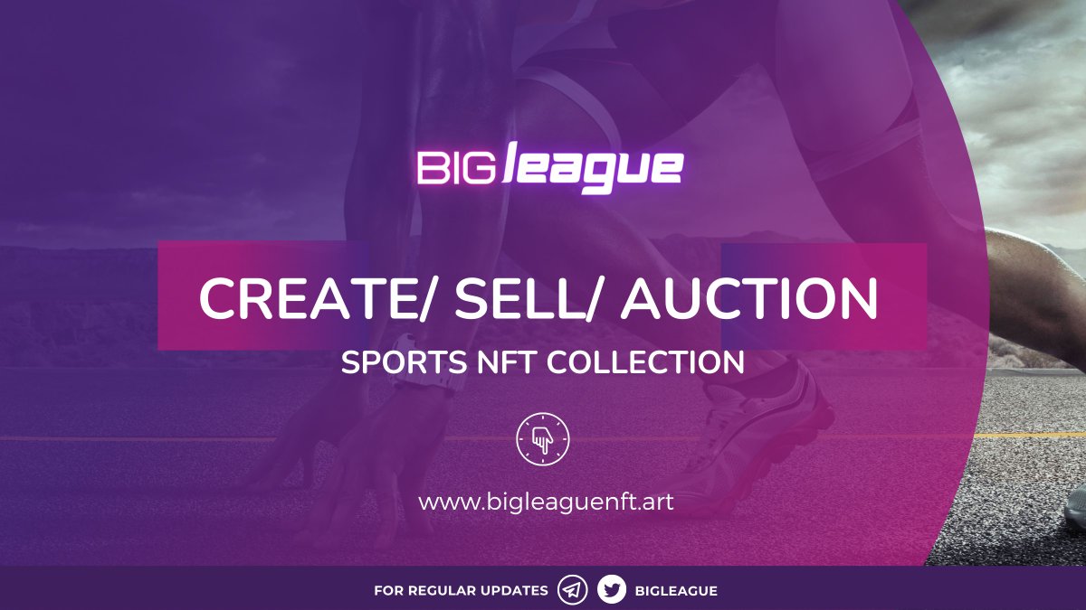 Good day  #sport geeks 🏈

We're aware of your interest in sports and launched big league Marketplace where anyone can access the known features easily to create/sell/auction their artistic sports collection. 

~ BigleagueNFT.art ~

#DeFi #NFT #NFTshill #BGLG #BSC
