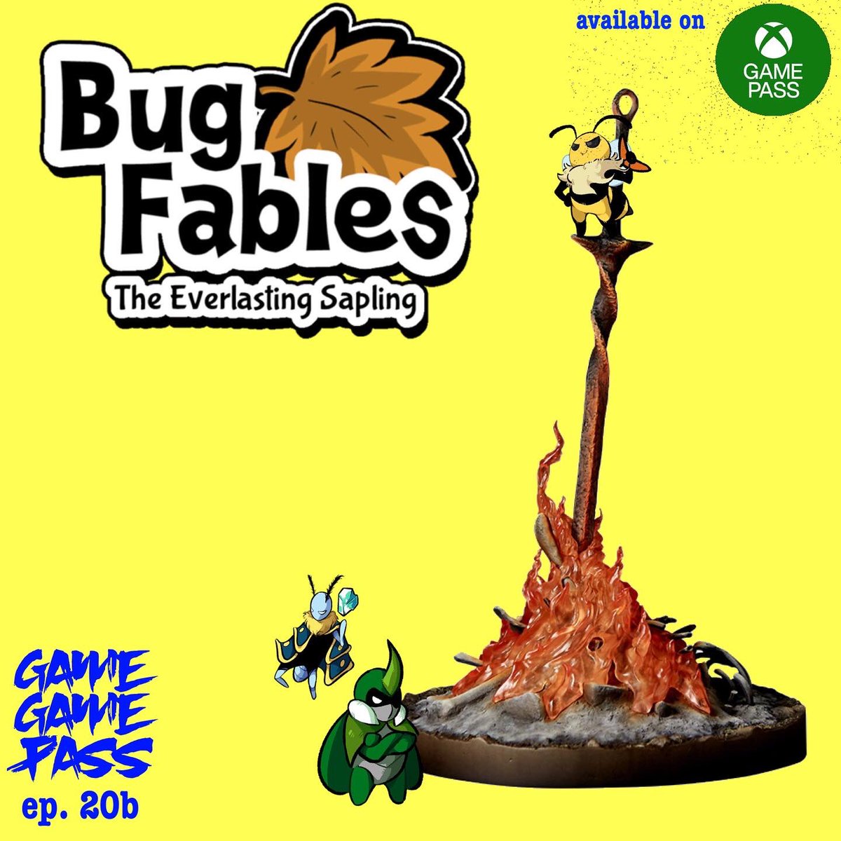gamegamepasspod's tweet photo. New episode!
We play Bug Fables: The Everlasting Sapling!
#Fallout76 #gaming #DyingLight2 #RetroGaming #nintendodirect #NintendoSwitch #papermario #supermariorpg #bugslife #antzmovie #comedypodcasts #PodcastAndChill #PodcastRecommendations #GAMERSGALAXY #ELDENRING https://t.co/he2JP4s8dO