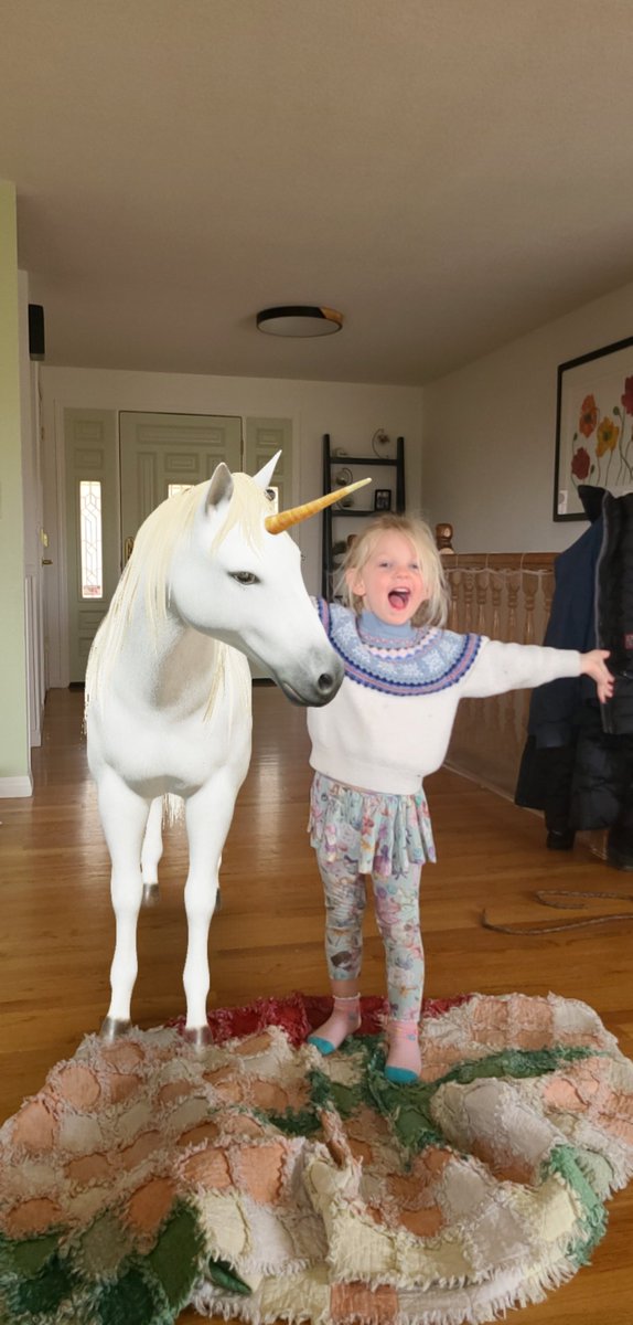 If you have small children in your life, do yourselves a favor and Google "unicorn." Give the AR permissions and prepare for squealing. 🦄