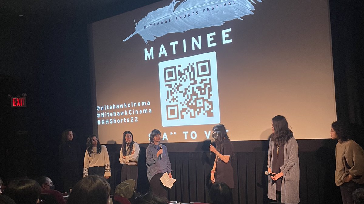 TheFOFIF's tweet photo. Just got back from finally seeing two FOFIF funded shorts in the theater - @TiffanyxFrances’ HELLO FROM TAIWAN &amp; Kana Hatakeyama’s FITNESS OR A STORY ABOUT SWEAT - at #NSF22 @nitehawkcinema and our hearts are about 3x bigger! 🖤🖤 https://t.co/k7NR5RKsPU