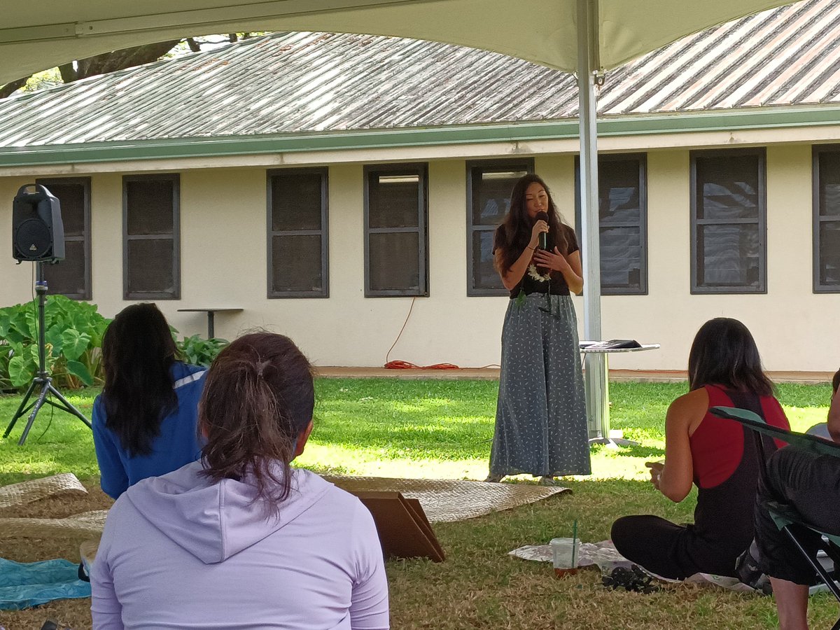 KristenBrummel's tweet photo. The 1st Hawai‘i Educators Write Retreat has kicked off w/ a welcome by organizers &amp; visionaries @KristiOda &amp; @drmikeida, a keynote by 2022 Teacher of the Year @sayuri_neko &amp; lively convos to get us in the mood to write &amp; share! https://t.co/YH7fyM2U86