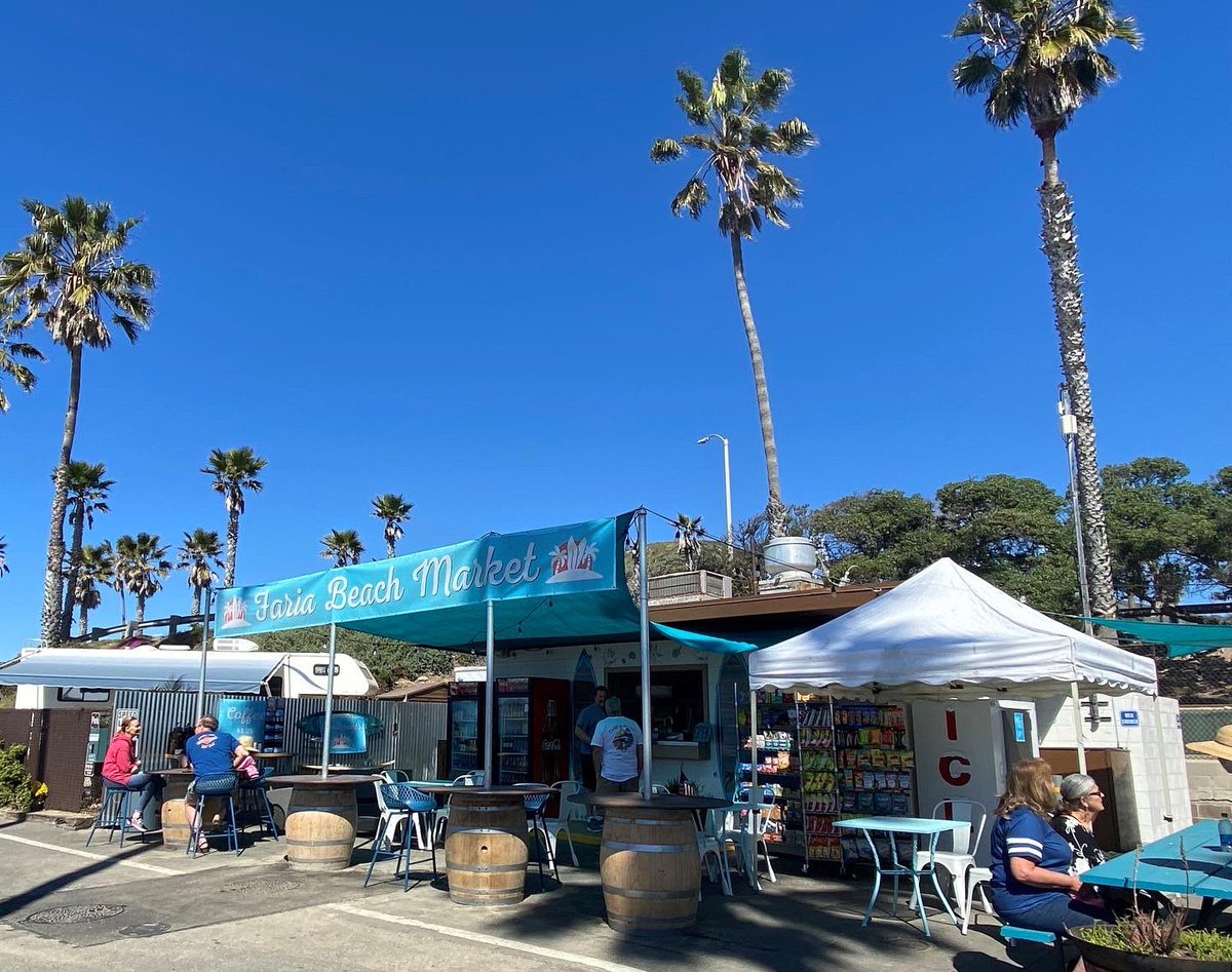 CountyVentura's tweet photo. The new market at #FariaBeach Campground is now open! 6 days a week. There is limited market and day use parking in the #campground. Additional parking is located at the north on the southbound side of PCH 7a-9p. Visit https://t.co/GNj56EVxa5 for more info! #venturacounty #parks https://t.co/SXw35WlPtS