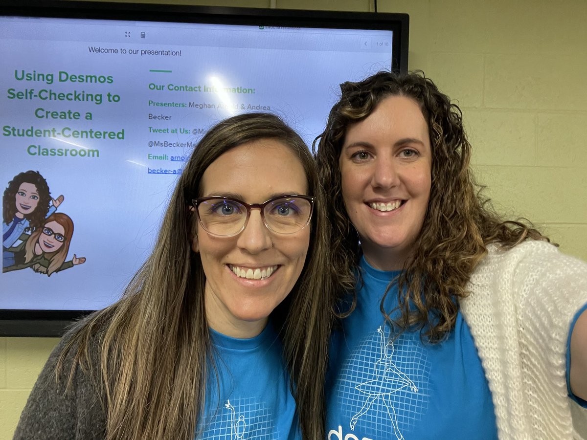 Spent my morning presenting about <a href="/Desmos/">Desmos</a> with @MsBeckerMaths at the <a href="/swoctm1/">Southwest OCTM</a> conference. It was our first of many presentations together. So glad to be back presenting at a conference IN PERSON! #octm #swoctm <a href="/SchoolsTroy/">Troy City Schools</a>