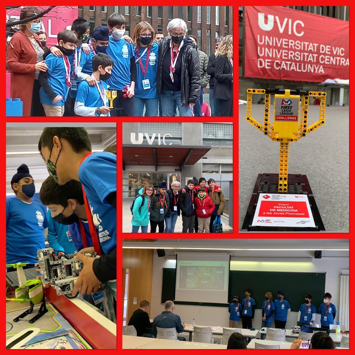 MaristesCat's tweet photo. Enhorabona, REM, pel Premi de Joves Promeses de la #FLLVIC!
Gran feina i gran equip! Sisens de 34 equips en la prova de robot i amb bona defensa dels projectes. 👏🏻👏🏻👏🏻 #MaristesGirona #maristesescolta #robòtica
#10AnysFLL #FirstLegoLeague #FLLSpain #flluvic @uvic_ucc https://t.co/ylFw4VFCGd
