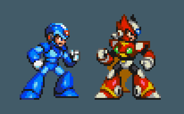 megaman x sprite grid