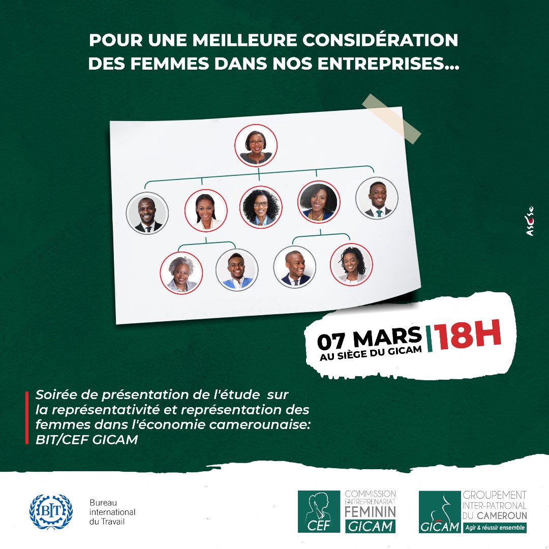 Fomekongmireil2's tweet photo. De quelle influence réelle disposent elles dans les CODIR ?
Je suis membre du conseil d’administration du GICAM. Avec trois autres femmes … une avancée considérable de la mandature Célestin Tawamba.
7 mars, au Gicam,débattons de la représentativité des femmes en entreprise. https://t.co/hRjEba8Mkz
