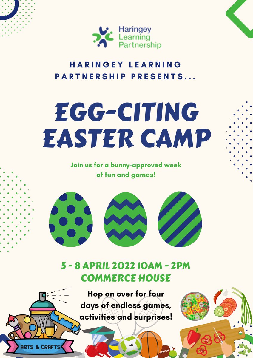 HaringeyLP's tweet photo. We’ve got a whole month to wait, but we’re very egg-cited about this year’s Easter holiday activities at HLP! It’s going to be egg-cellent! 🥚 🐣 #ThisIsAP https://t.co/iHnBsqHtuG