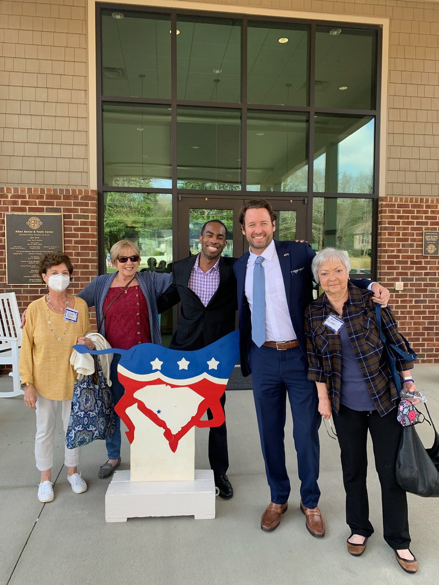 JoeCunninghamSC's tweet photo. Great to be in Aiken today for the Aiken County Democratic Party Convention! Thanks for the warm welcome, can’t wait to come back!  @AikenCountyDems https://t.co/DAfLHAnTeM