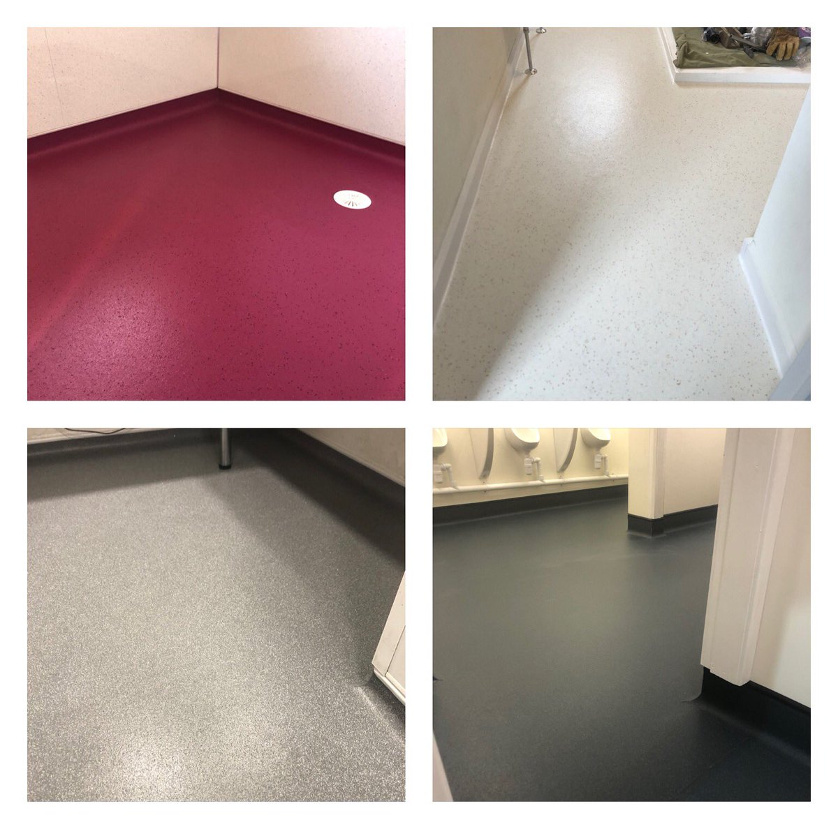 Busy week for <a href="/AltroFlooring/">Altro Limited UK & Ireland</a> anti-slip flooring installs! A nice vibrant look for a new adaptation wet room 🚿, a shower room, a commercial staff toilet area 🚻 and a commercial restaurant office area 🍔 <a href="/thenicf/">nicf</a>