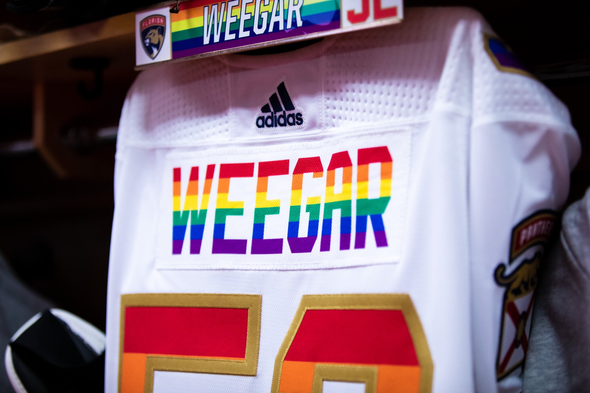 Florida Panthers on Twitter "First look at tonight’s Pride warmups 😻🏳️