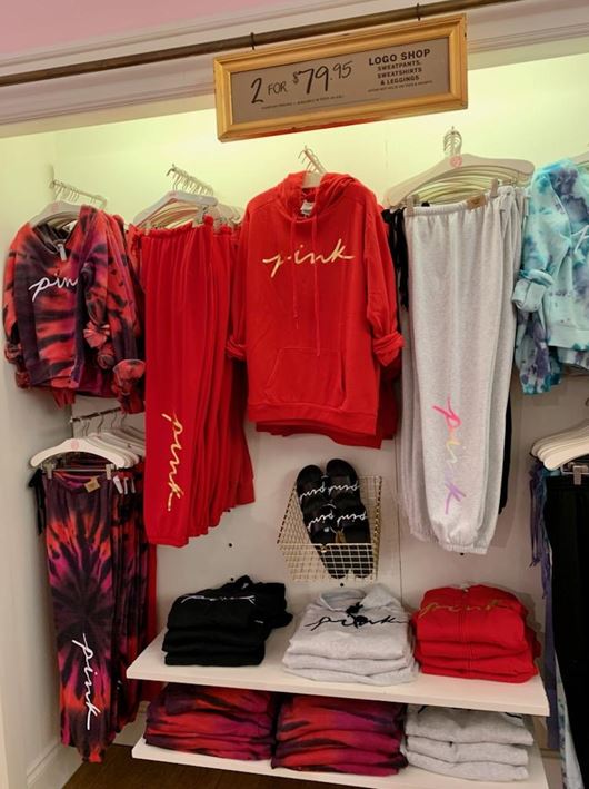 Prien Lake Mall on X: Victoria's Secret has logo shop on sale 2 for $79.95  today! Includes Sweatpants, Sweatshirts & Leggings   / X