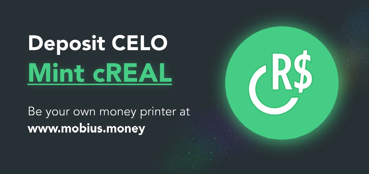 Mobius now let's users mint <a href="/CeloOrg/">Celo</a>'s Brazilian REAL stablecoin 🖨️💵

Be your own money printer mobius.money/#/mint