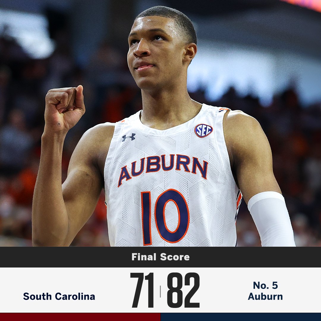 espn's tweet photo. Party like it’s 1998 😎

@AuburnMBB clinches its first undefeated season at home since the 1998-99 season‼️ https://t.co/8wUctnNPS2