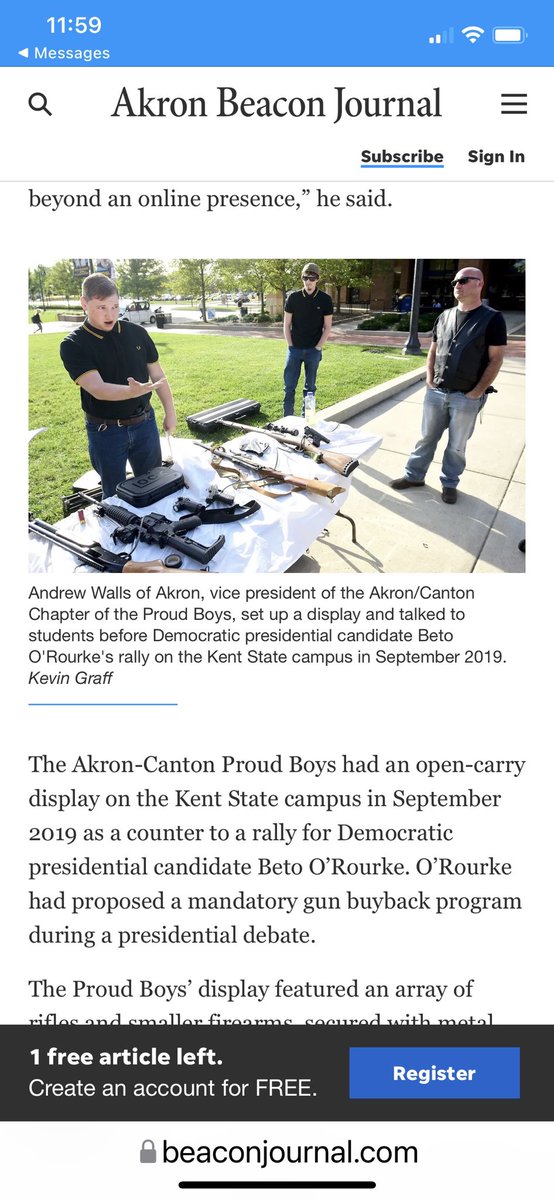 Dbetras's tweet photo. #IStandWithCameron. This is an article I found in my research the man there standing in front of all the guns is the man that hit her. Standby as I will be bringing more updates https://t.co/ykw66s2EMK