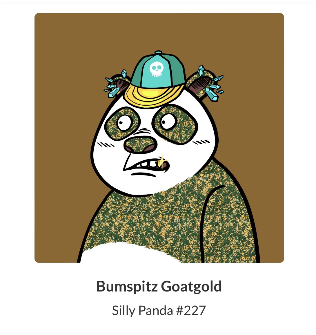 I minted a silly panda and ended up with gold. <a href="/thesillypandas/">thesillypandas</a>