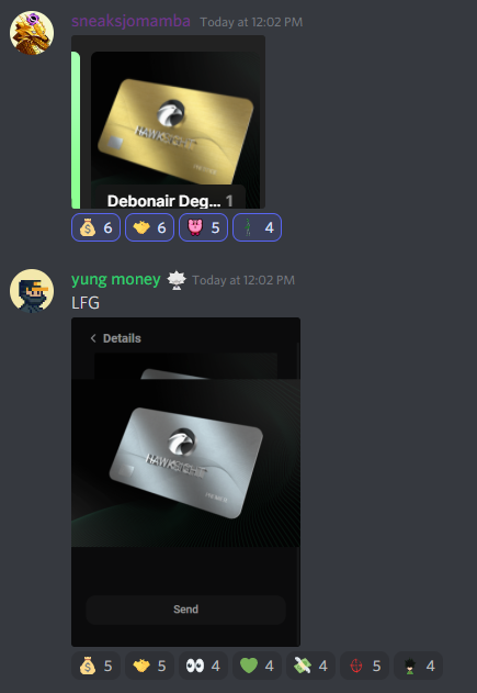 yungmoneylabs's tweet photo. ~ Fullauto cookin' @HawksightCo ~

GIVEAWAY

3x Yung Money Fullauto Minter NFTs

1. Follow @yungmoneynft 
2. Favorite + RT + tag friends
3. BONUS if you turn post notifs ON

$NEAR Upgrade coming soon (burn Fullautos for access)

#solananfts #solana #nftgiveaway #yungmoney https://t.co/mILxKY4O35