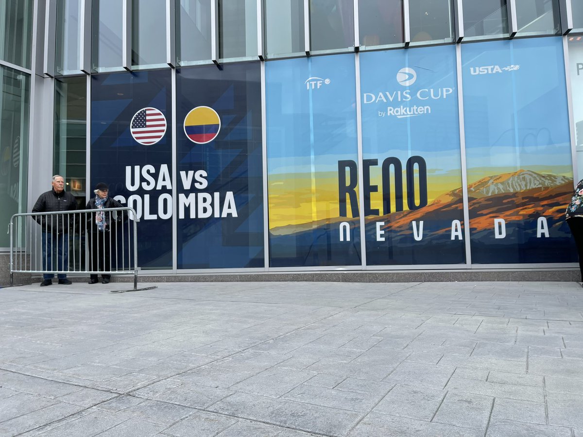 sear_sean's tweet photo. Out here at the #DavisCup in our own town little Reno, Nevada. Live event story coming tomorrow morning @ReynoldsSandbox @ChuckyyTweets https://t.co/Hk8QLkKh9a