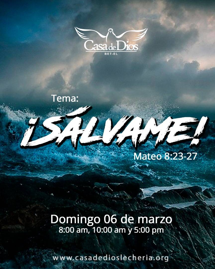 Acompáñanos en el horario de tu preferencia y recibe Palabra de bendición.

Domingo 6 de marzo a las 8:00am, 10:00am y 05:00 pm.

#predicascdd
#predica
#iglesia