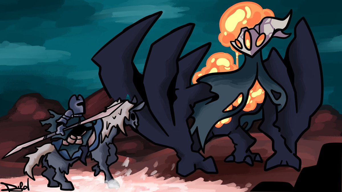 Difol_'s tweet photo. There are plenty of creatures to slay in the lands between, but be careful tarnished, the journey won't be as easy as it seemed.
#ELDENRING #HollowKnight https://t.co/83SefIJaDQ