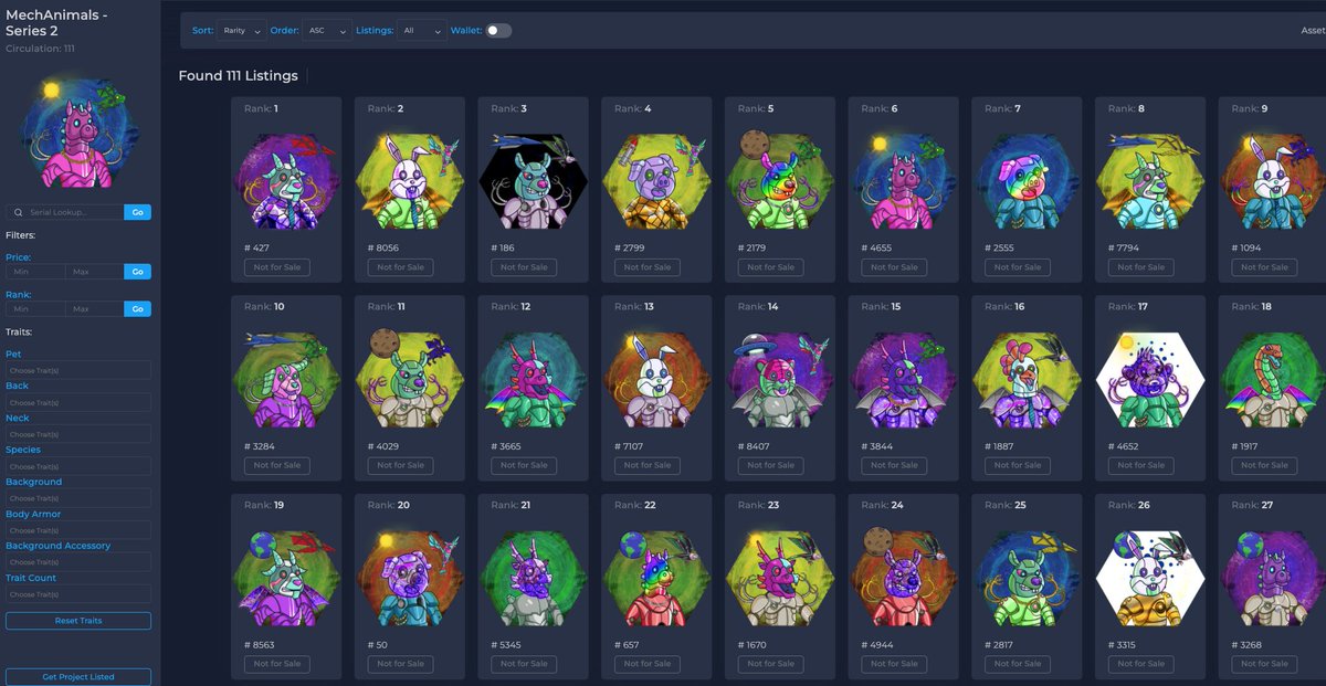 CnftTools's tweet photo. New Listing - @mech_animals
MechAnimals Series 2 are up and running, the WL is open now and public sale starting tomorrow at 5pm utc.
https://t.co/QoFSmkDmZV
#mechanimals #CNFTCommunity #cnfttools https://t.co/22N3OBwt0E