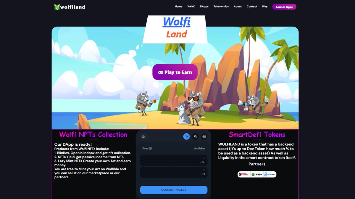 RoboWolf8's tweet photo. Dear, #WOLFILAND Holders 
Update new UI !! 
We Add Widget for Swap on 
https://t.co/5ZlqiFwsV8 site
#WSPP #SmartDeFi #NFT #DeFi #1000xgem https://t.co/TamVj3dQkS