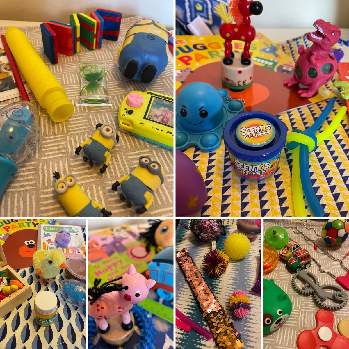 sensorytreasur's tweet photo. Fabulous!.. 

‘Sensory Treasures the minions bag and all it's contents are a huge hit  with the young person this bag was created for, as are the rest of the bags for class 3. I was able to work out who each bag was for, before I noticed their names on the bags. ���’ #schoolorder https://t.co/MYXl0iA0jF