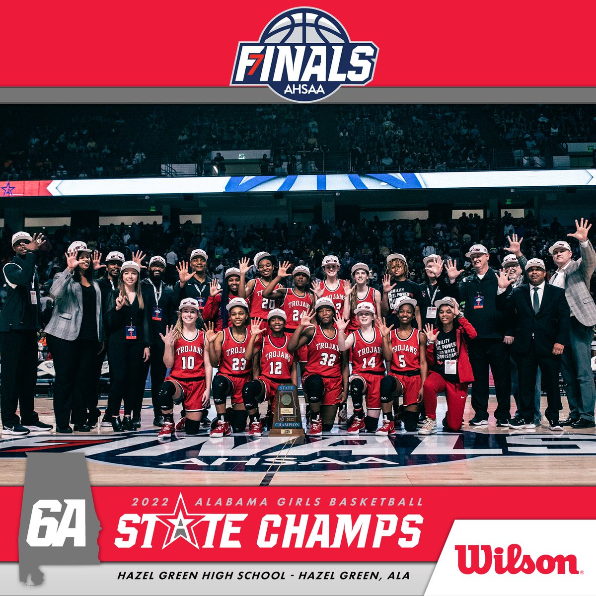 AHSAA_hoops's tweet photo. @HGHSGirlsBBall are Alabama's 2022 #6AGirls @WilsonSportingG #AHSAA State Champions! π
#StateFinals | #Ball4ItAll | @WilsonSportingG | #6A | @LegacyArena https://t.co/3p8hyG4BnI