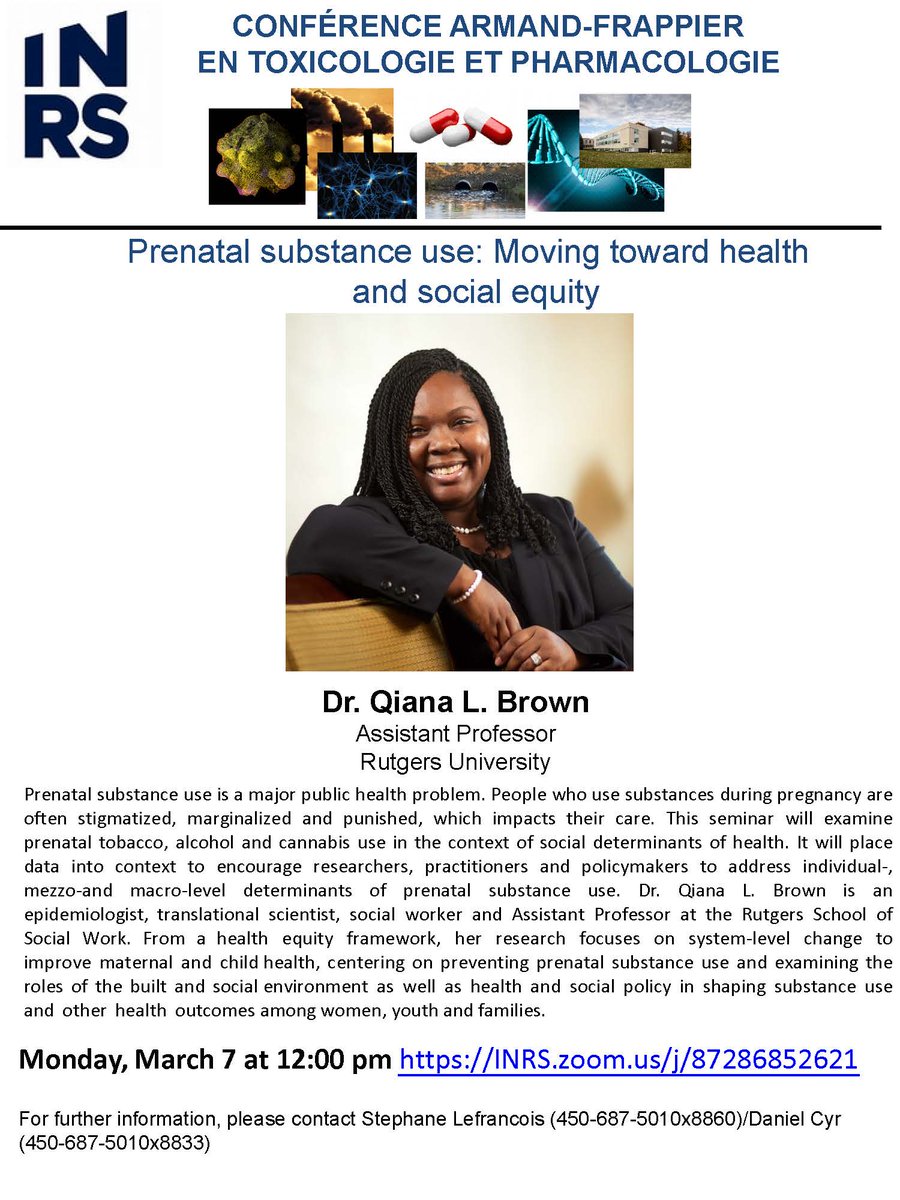 RU_SUREMatCH's tweet photo. Join @QianaBrownPhD, #RU_SUREMatCH's director, on Monday, 3/7 @12pm for an international lecture on #prenatalsubstanceuse, #healthequity &amp; #socialequity. https://t.co/NpUIxsVtEl