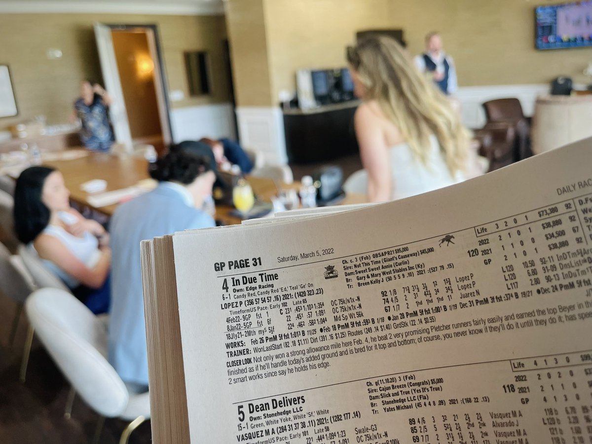 EdgeRacing_'s tweet photo. Two hours to post TIME 🏆🕰. Good luck to the owners of In Due Time in the G2 Fountain of Youth. @GulfstreamPark #1stSaturday #edgeracing https://t.co/a7Iaq5Hqjj