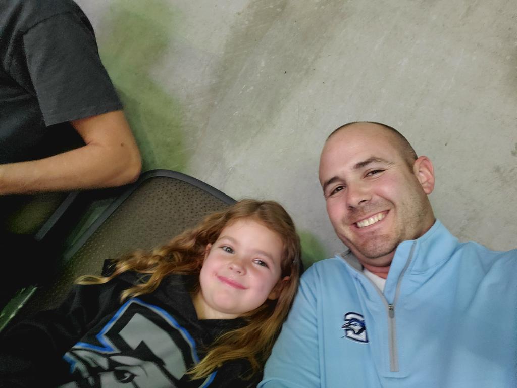 Both of my Bluejays buddies!!! 
#gojays #girldad