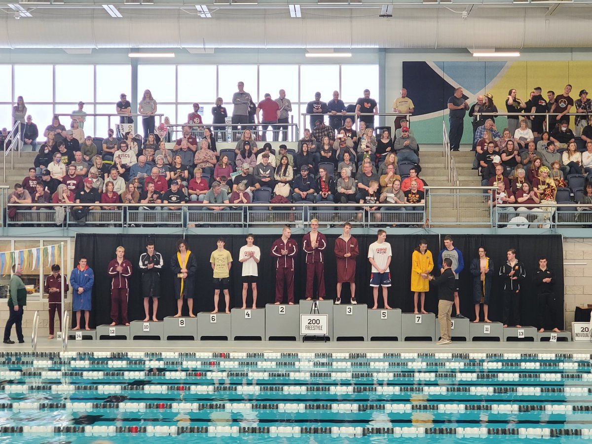 WFSSwimDive's tweet photo. Damon Nygaard with a 14th place finish, moving up 1 place and over a second cut in the 200 free!! #LetsGoMustangs #sheyenne #HAC https://t.co/mlKAzM8OGN