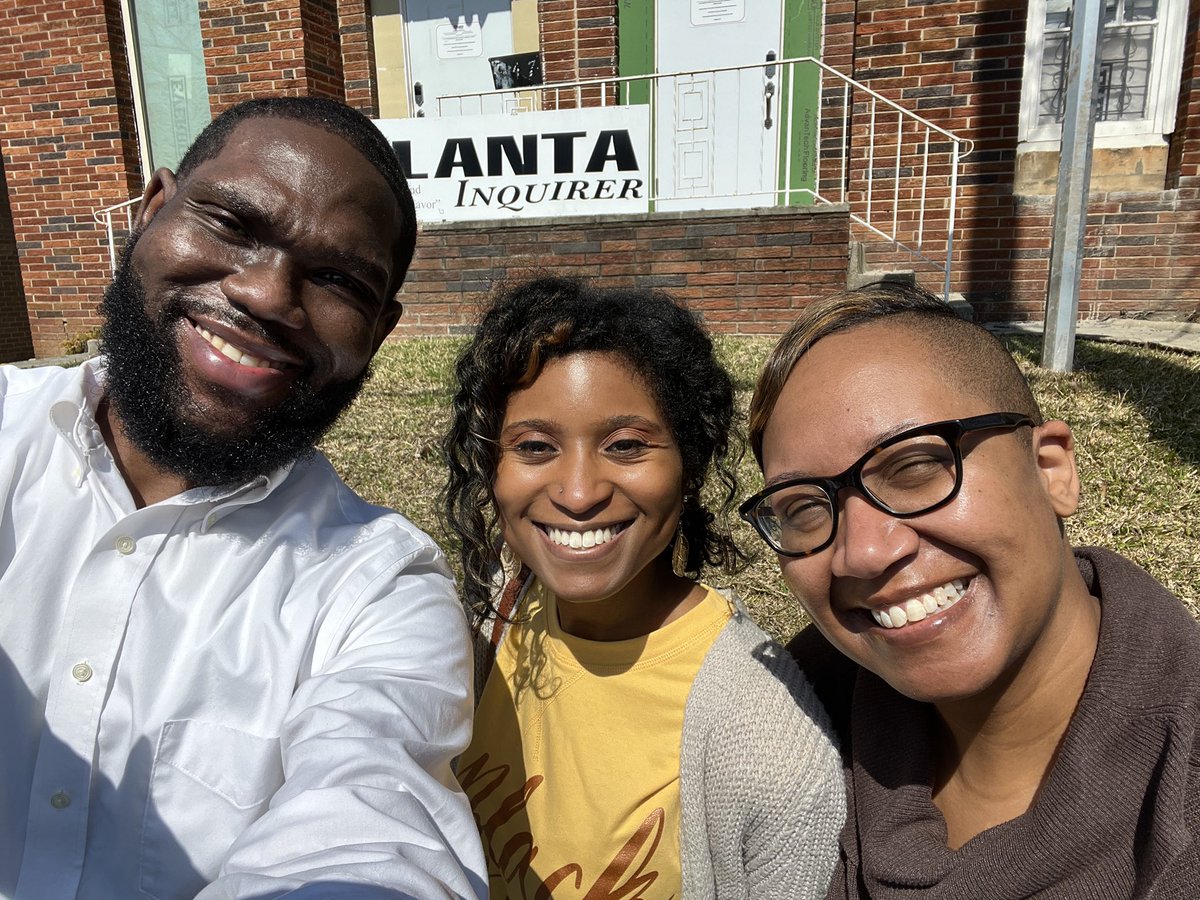 JoyEllenW's tweet photo. The Atlanta Black Archives Alliance is at it again! I spent my Saturday morning with some of my favorite archivists. We made a community presentation about preserving Black archives and had an awesome time. #archives #Atlanta #Blackarchivists https://t.co/VqDbxt2kLs
