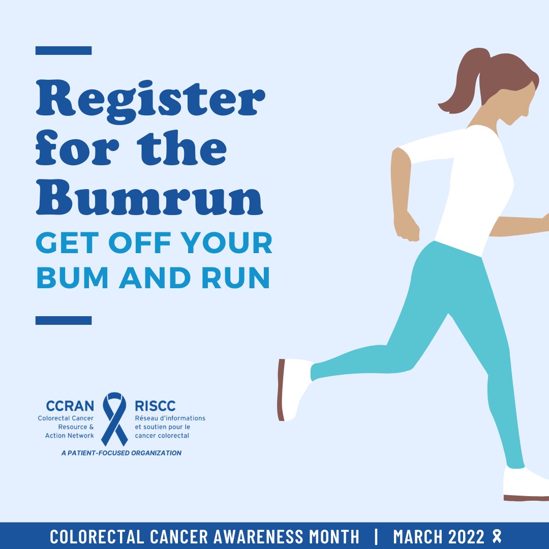 ccranorg's tweet photo. March is #ColorectalCancerAwarenessMonth, and we're   ready to kick colorectal cancer's butt!

On April 24th, we're running for our bums (and yours!) in the Bumrun 5K. If you haven't already registered, now's the time to head over to https://t.co/2qrESPeR77 and join the fun 🍑🏃 https://t.co/Ph7o9ac3d4