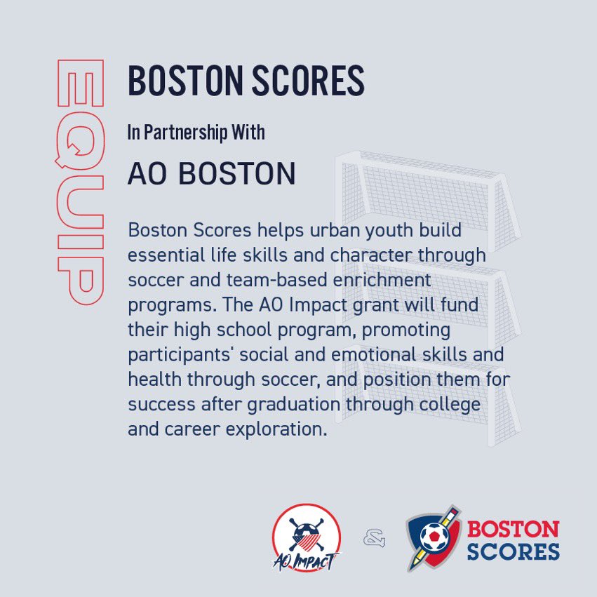 AOBoston4's tweet photo. We are so excited to continue our partnership with @BostonScores, and support them in 2022!  We are looking forward to making an impact! @AO_Impact https://t.co/DkJDyopHs8